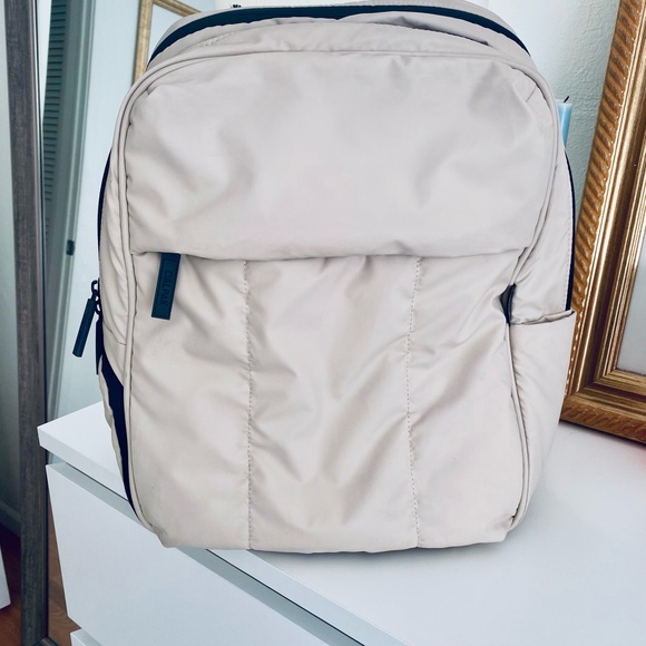 Calpak Luka 15 inch Laptop Backpack in Oatmeal - Picture 1 of 7